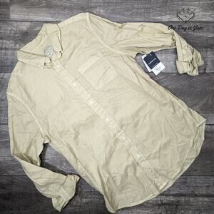 St. John's Bay Comfort Flex Classic Fit Button Down Shirt Size M